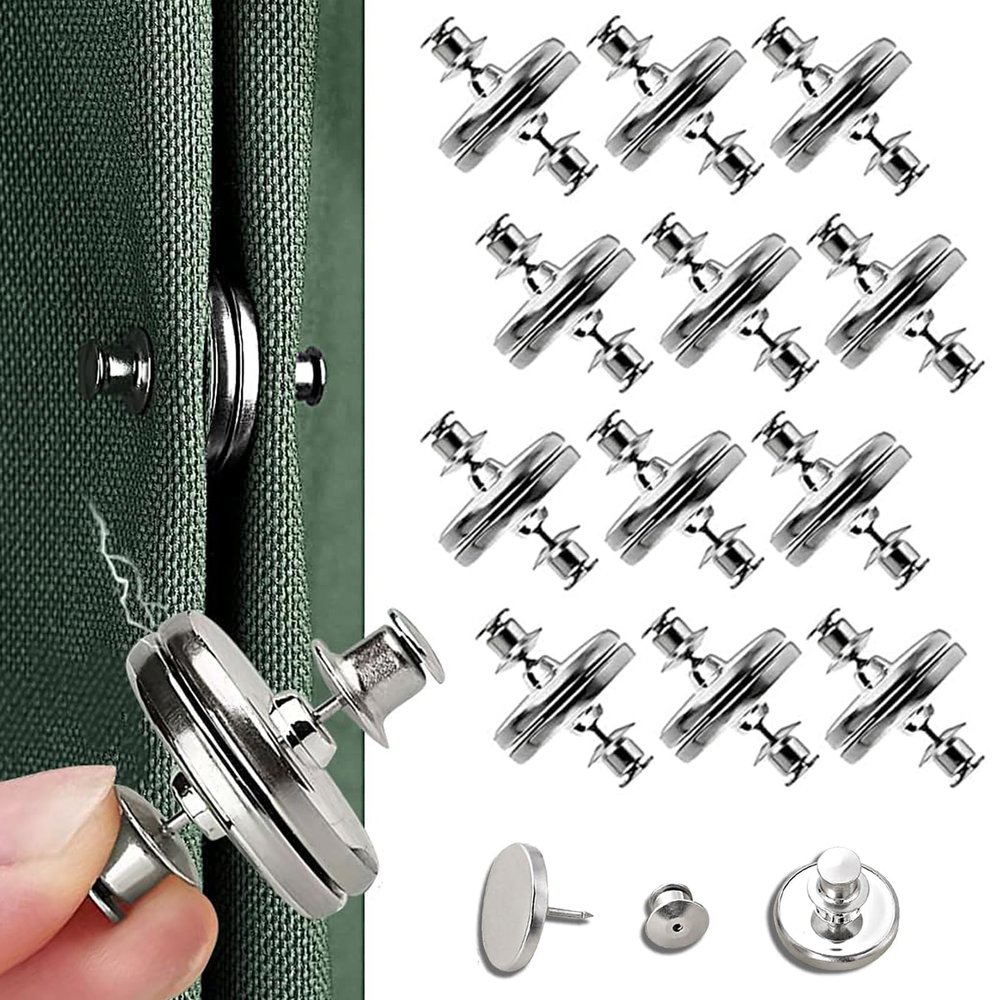 12 Pairs Curtain Magnetic Clips