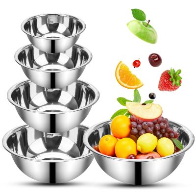 AKONE 304 Stainless Steel Mixing Bowls Set of 5