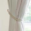 VBNEXYR Curtain Tiebacks, 2-Pack, Thick Braided, 77 cm, Drill-Free, Beige view 2