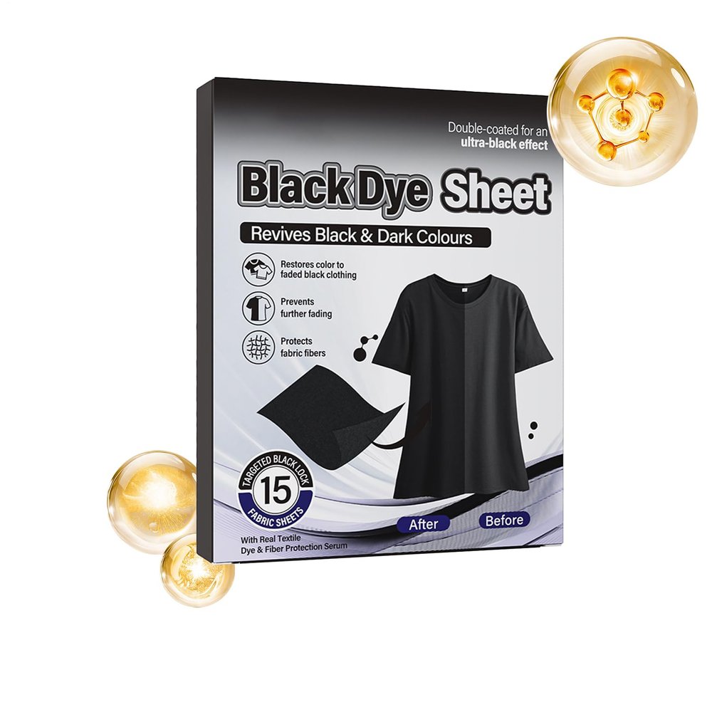 15 Black Laundry Sheets for Color Restoration