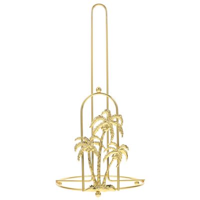 Veemoon Tree-Shaped Metal Paper Towel Holder, Nordic Design, Gold-Colored, Farmhouse Style