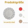 YFTRFR 60-Piece Recyclable Paper Lace Doilies, Round Disposable Table Mats, 3 Colors view 2