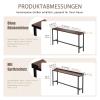 Tazyee Narrow Solid Wood Bar Table, Standing Table with Metal Frame and Adjustable Feet, Console Table for Kitchen & Living Room (100–220 cm) view 2