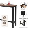 Tazyee Narrow Solid Wood Bar Table, Standing Table with Metal Frame and Adjustable Feet, Console Table for Kitchen & Living Room (100–220 cm) view 3