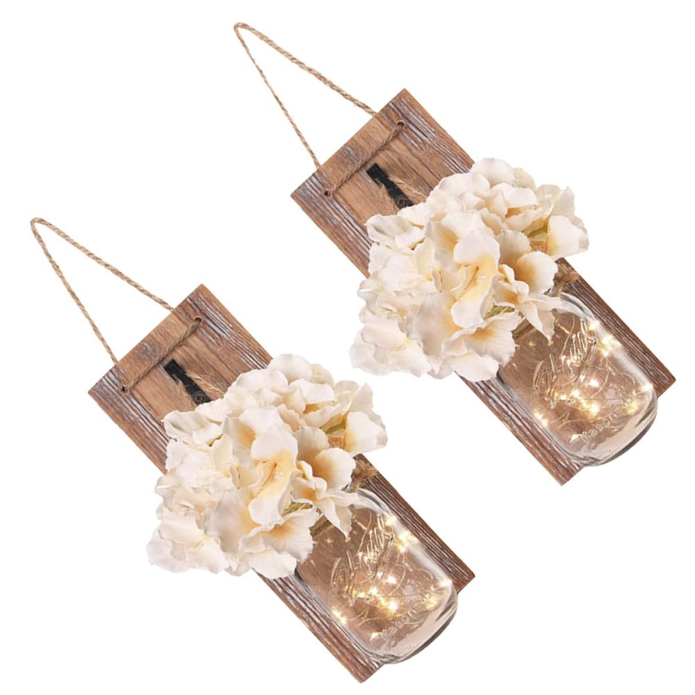 SOLUSTRE Wall-Mounted Hanging Lamp and Glass Candle Holder for Christmas Decor