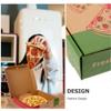 HOMOBABE 10-Pack Thick Paper Pizza Boxes, Food-Safe, Easy to Assemble, 8 and 9 Inches, Multicolor view 3