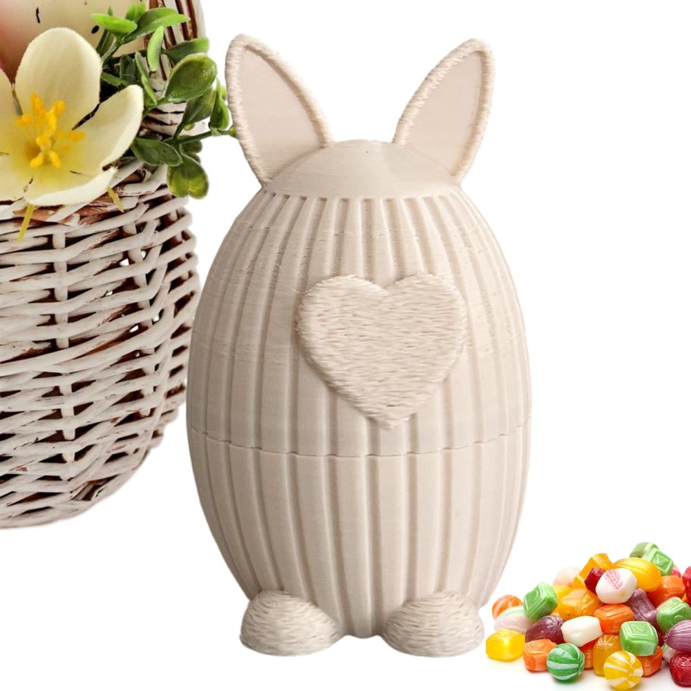 Frfik Bunny Tray - 4.05 Inches, Cute 3D Printed Easter Bunny Box, Snack Bowl