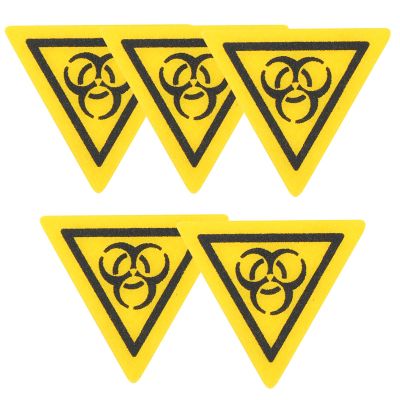 TOPBATHY 5-Pack PC Biohazard Warning Stickers for Laboratories