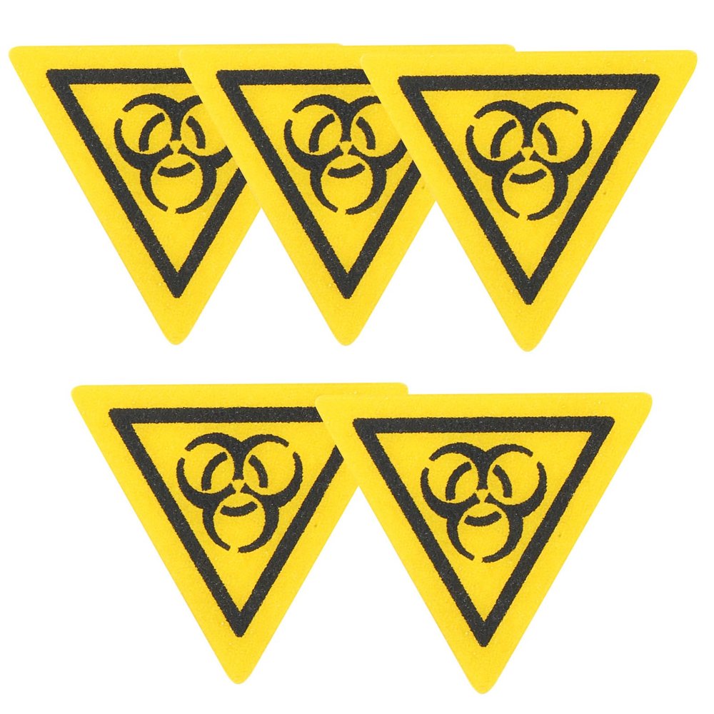 TOPBATHY 5-Pack PC Biohazard Warning Stickers for Laboratories