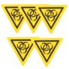 TOPBATHY 5-Pack PC Biohazard Warning Stickers for Laboratories view 1