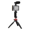 Qianjyvous Portable Live Video Vlogging Kit with Light, Microphone, Tripod and Phone Holder, Red view 3
