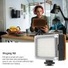 Qianjyvous Portable Live Video Vlogging Kit with Light, Microphone, Tripod and Phone Holder, Red view 4