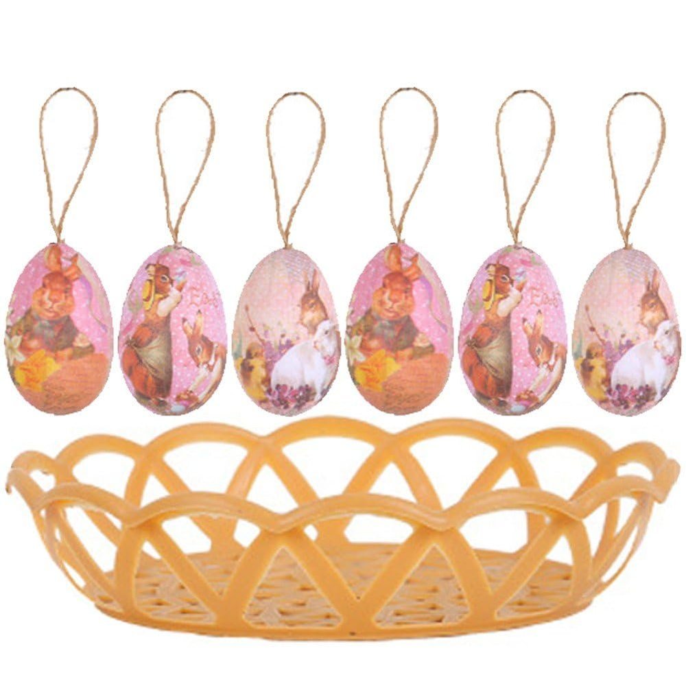 Fopytu Easter Decorations, Colorful Hanging Easter Eggs