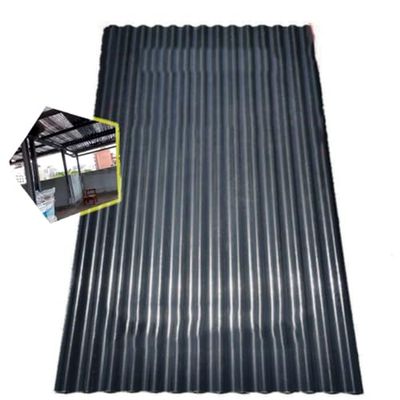 Corrugated Roofing Sheets, Fiberglass Daylight Panels, Gray Plastic Roof Panels, 0.8-Inch Thick, Waterproof Pavilion Cover