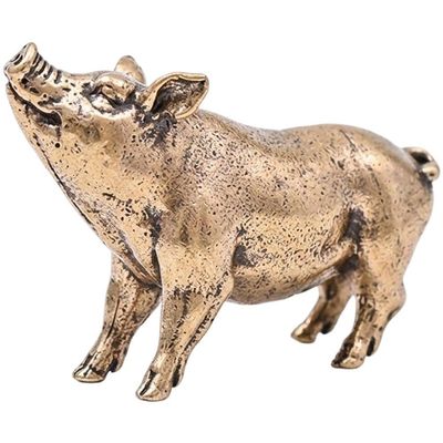 Fopytu Brass Pig Figurine