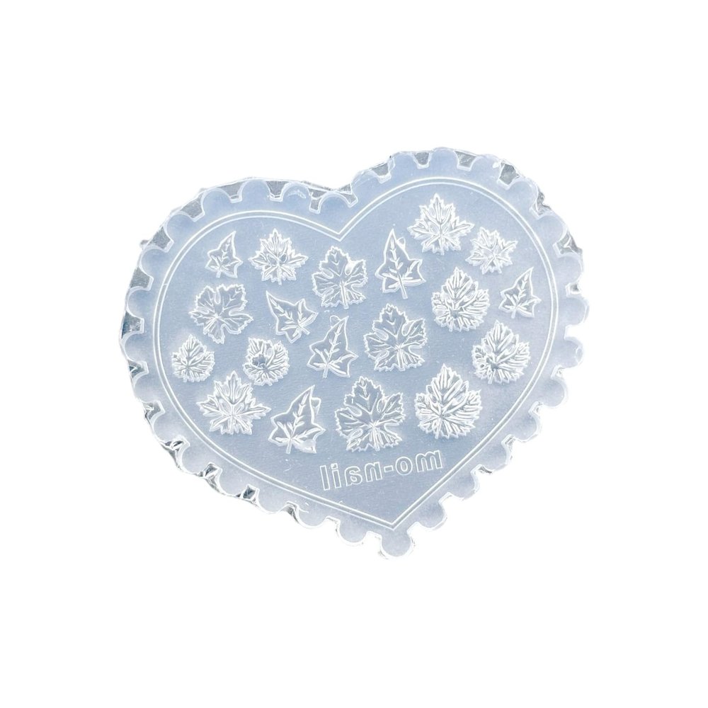 YUXITA Silicone Nail Art Mold with Mushroom, Maple Leaf, Heart Patterns