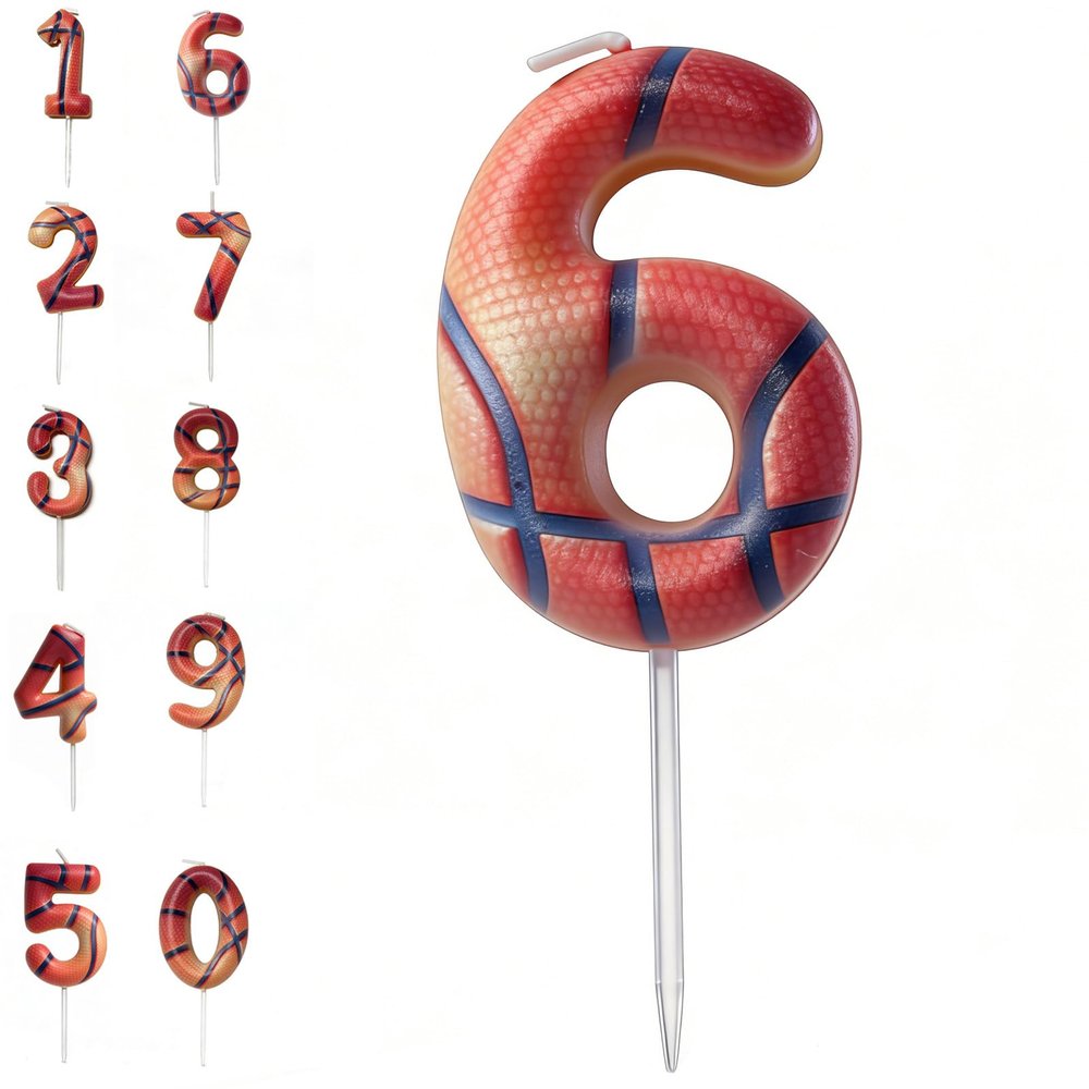 Gleemix 3D Basketball Birthday Candle 6