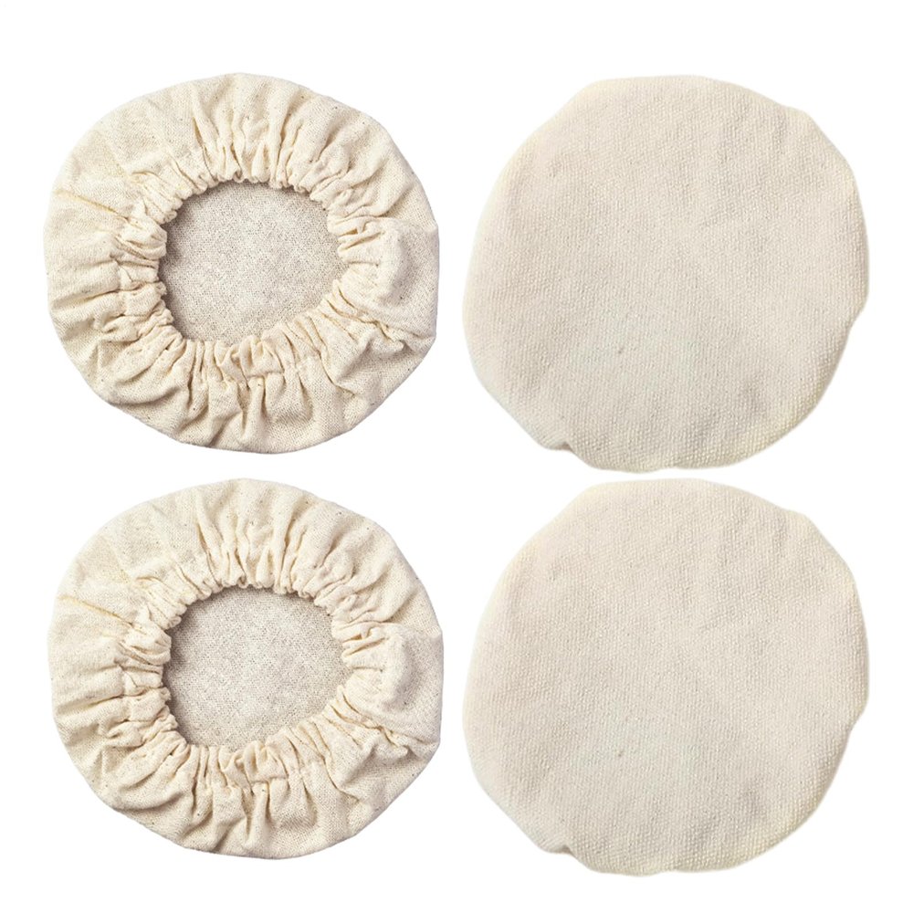 4-Pack Fabric Glass Lids for Sourdough