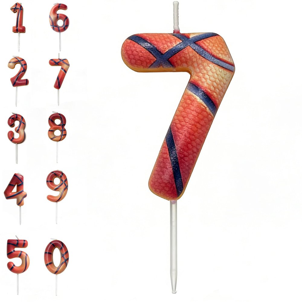Gleemix 3D Basketball Birthday Candle 6