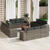 WGYHOME 13-Piece Gray PE Rattan Patio Sofa Set with Storage view 3