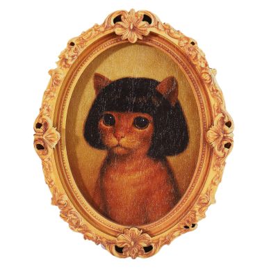 Cute Wooden Cat-Themed Fridge Magnets