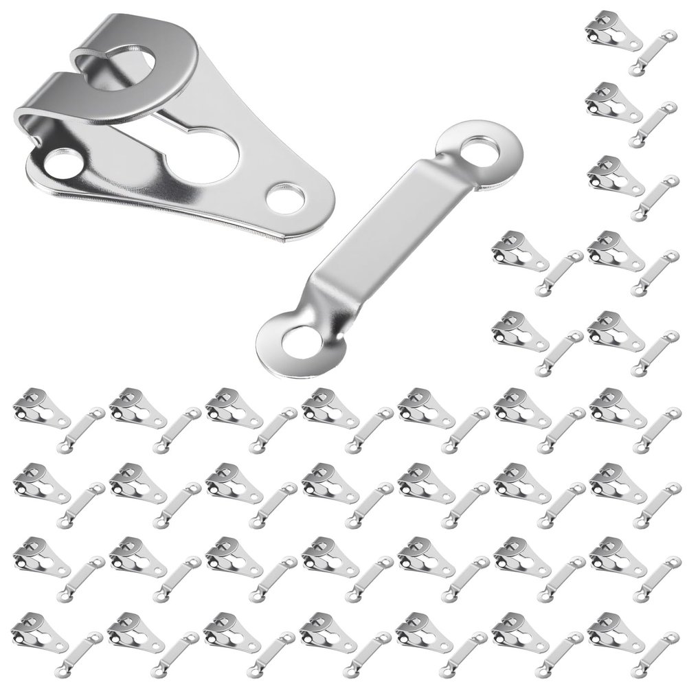 Elegaperma 40 Sets Silver Hooks