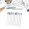 Metal Ballpoint Pen Refills, 115 mm, Oil-Based Ink, Blue/Black, 10-Pack view 2
