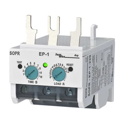 SOPR-EP Electronic Thermal Overload Relay for Motor Protection (0.5–6.5 A, Un 90–260 VAC)
