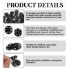 24 Sets Large Black Snaps view 3