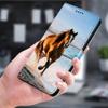 EuoDuo Flip Wallet Case for Honor X5 Plus, Brown Horse view 3