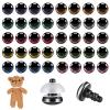 Bruislard 40 Pcs Safety Eyes for Crochet Toys 12mm Colorful Glitter Button Eyes view 1