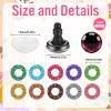 Bruislard 40 Pcs Safety Eyes for Crochet Toys 12mm Colorful Glitter Button Eyes view 2