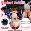 Bruislard 40 Pcs Safety Eyes for Crochet Toys 12mm Colorful Glitter Button Eyes view 3