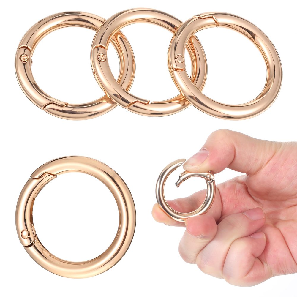 Gold Carabiner Clips - 4 Pack, 25.4 mm