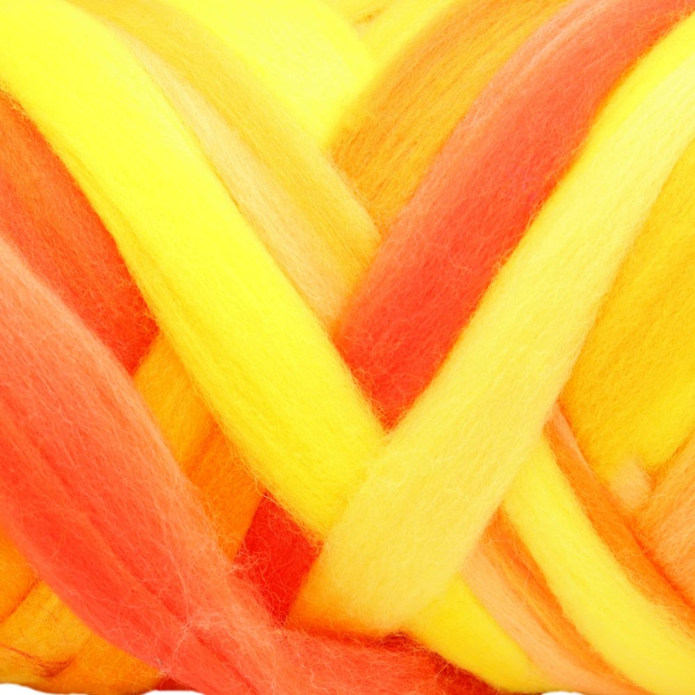 mjolda Australian Merino Wool Roving 20g for Felting (Fire)