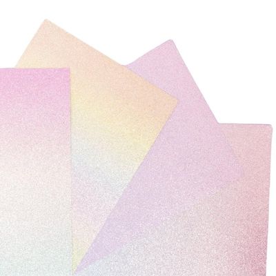 Craftelier - Glitter Cardstock, 24 Sheets with 4 Fairytale Ombre Designs