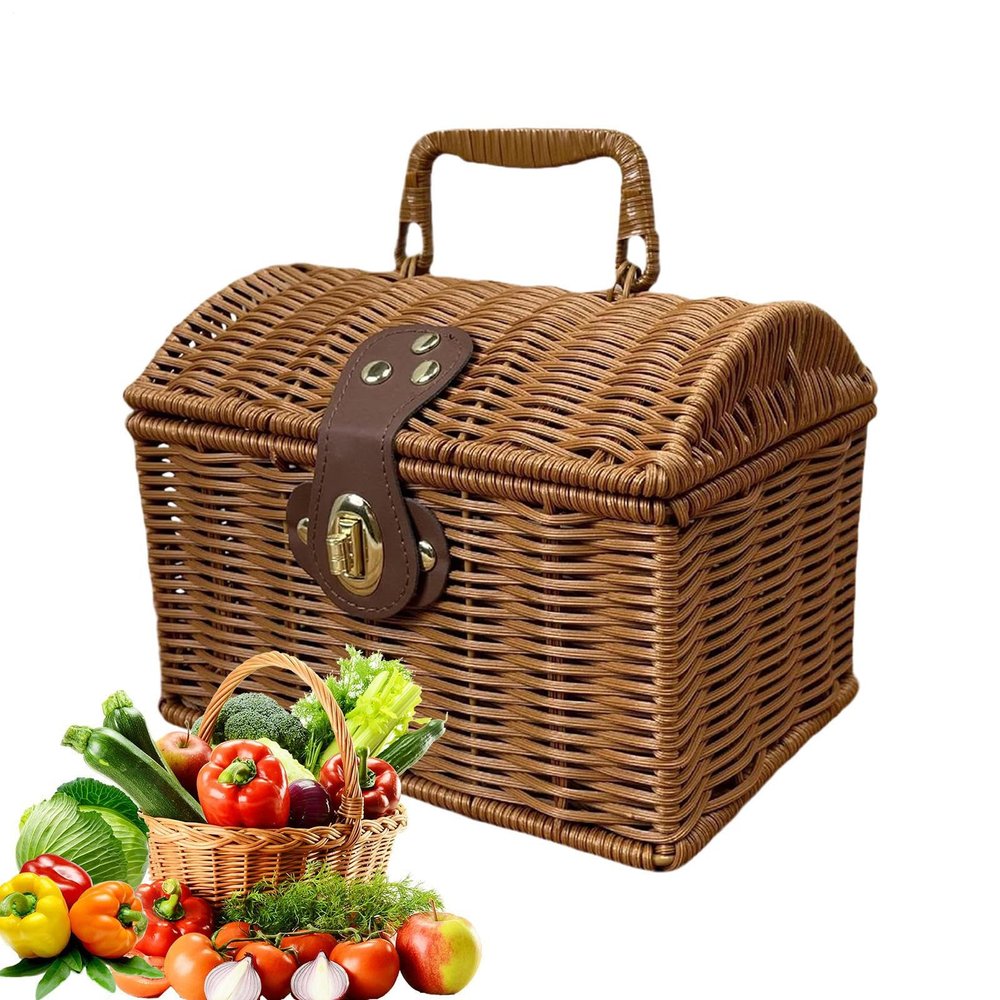 Rustic Vintage Picnic Basket