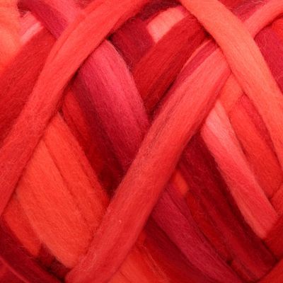 mjolda Australian Merino Wool Roving 20g (Red Glow)