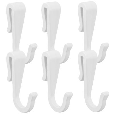Operitacx 6-Pack S-Shaped Plastic Hooks