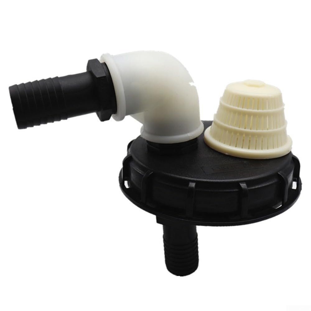Minhe IBC Tank Cap with 25 mm Quick Connector, 163 mm, Black PP
