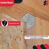 KOTARBAU Set of 25 Angle Brackets, 60 x 60 x 80 mm, Galvanized Steel view 2