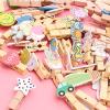 12 Wooden Photo Clips with 1.5m String for Display and Decoration view 4
