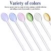 PACKOVE 6-Piece Glass Stirring Spoons with Long Handles, Assorted Colors view 3