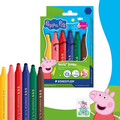 STAEDTLER Noris junior Peppa Pig Marker Set - 6 Pack
