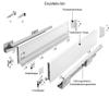 MS Fittings Push-to-Open Drawer System, White, Full Extension, 40 kg, 550 x 120 mm view 2