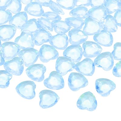 QUARKZMAN 50 Pcs Acrylic Heart Rhinestones 12mm