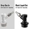 1 x Ball Lock Set, Homebrew Beer Keg Disconnects with Barbed Liquid/Gas Posts and Swivel Nuts, Winemaking Set (Chocolate) view 3