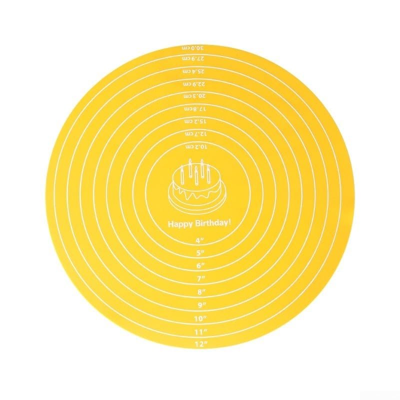 Silicone Rotating Cake Turntable with Measurement Markings