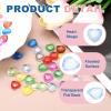 QUARKZMAN 50 Pcs Acrylic Heart Rhinestones 12mm Clear view 3