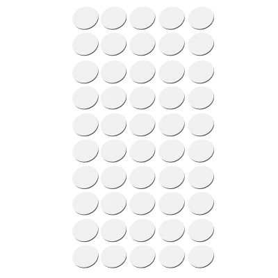 PolyGen Sound-Dampening Feet with Double-Sided Adhesive for Resonance Reduction, 50-Pack, 50 mm x 3 mm Speaker Isolation Pads